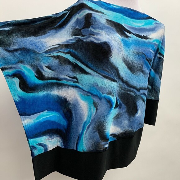 Scapa Lauren Perre Women's Top Size Small Blue Black White Multicolor - Picture 2 of 7